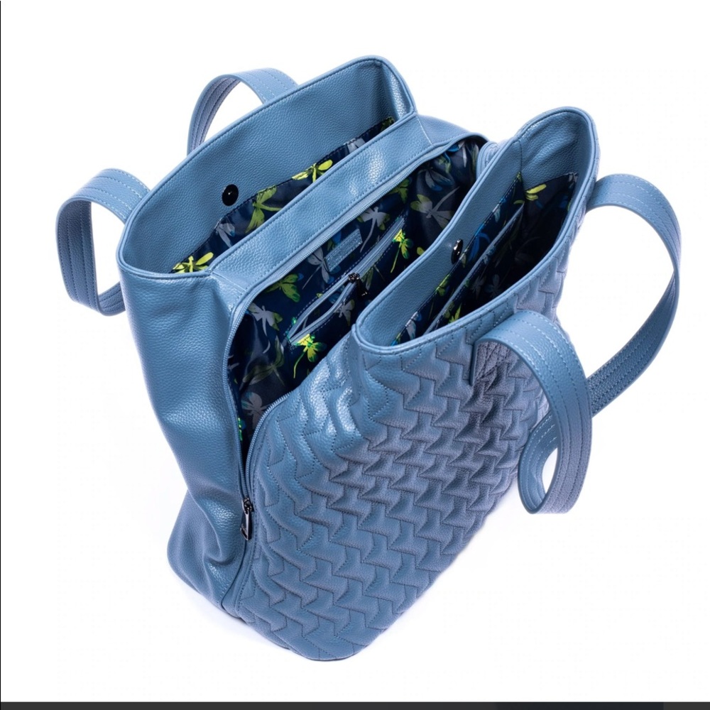 lug Quilted Blue Tote Bag - Picture 11 of 15